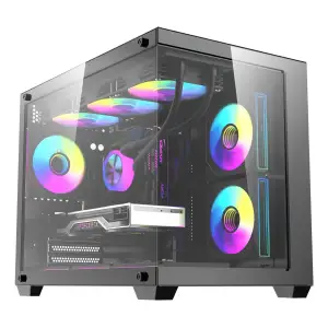 Корпус для комп'ютера DARK FLASH B275 PRO mATX без блока живлення, чорний (B275 PRO BLACK) UA