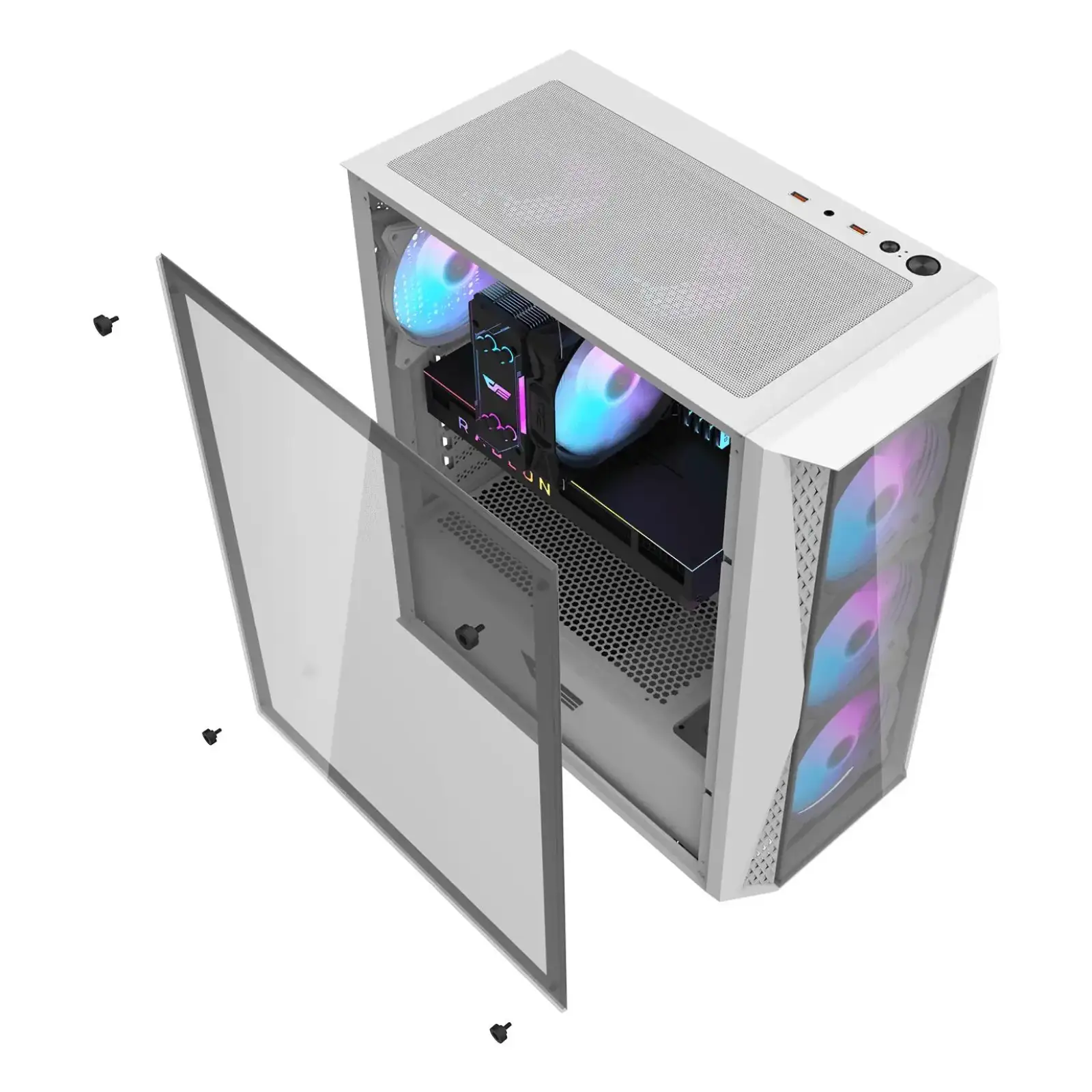 Корпус для комп'ютера DARK FLASH DK352 PLUS ATX без блока живлення, білий (DK352 PLUS WHITE) UA