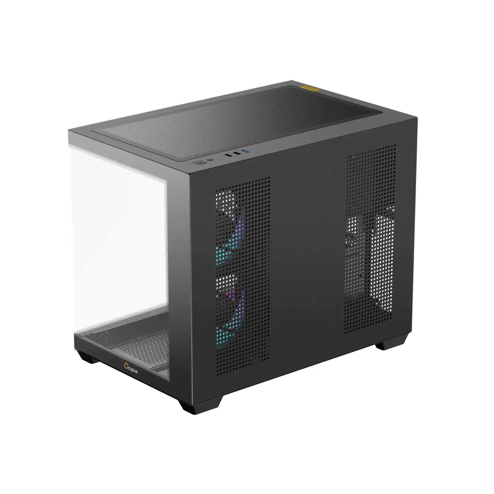 Корпус для комп'ютера MATX W/O PSU GAMMA C54 ARGB чорний (GAMMA-C54-BKD300XX-GL) OCYPUS UA