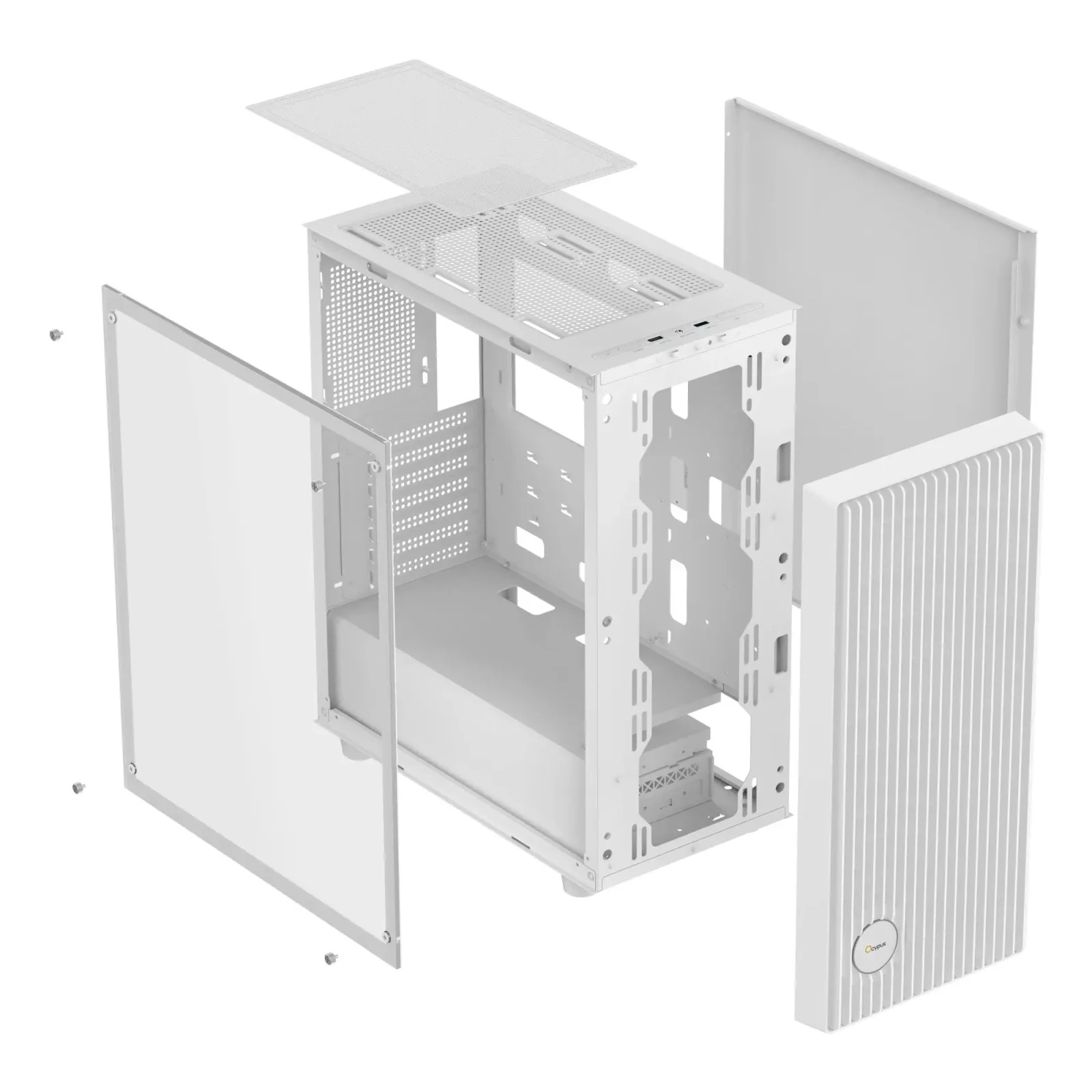 Корпус для комп'ютера ATX W/O PSU GAMMA C70 WH ARGB (GAMMA-C70-WHG400XX-GL) OCYPUS UA