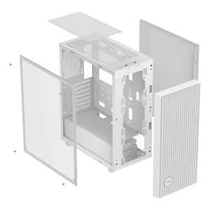 Корпус для комп'ютера ATX W/O PSU GAMMA C70 WH ARGB (GAMMA-C70-WHG400XX-GL) OCYPUS UA