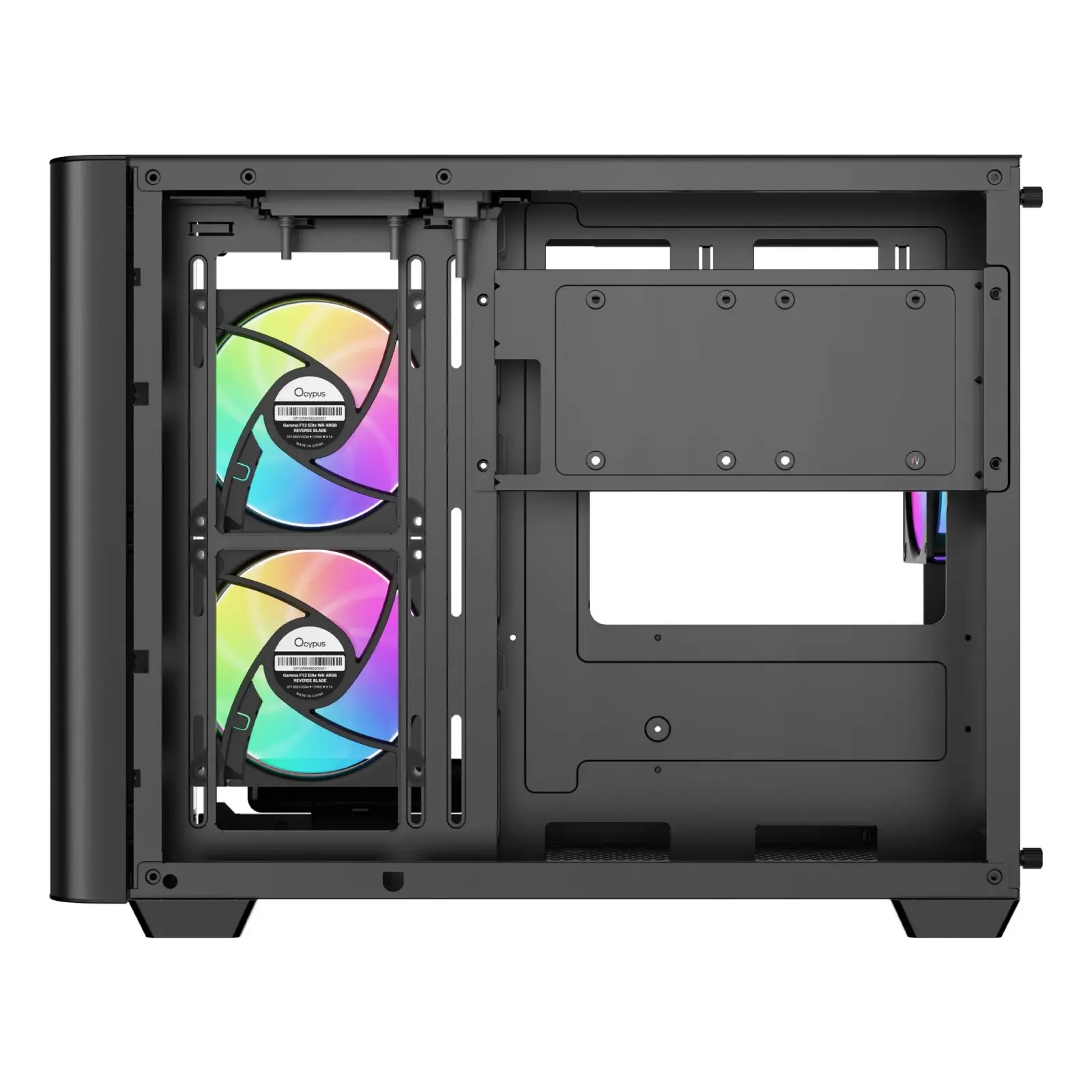 Корпус для комп'ютера IOTA C50 BK CURVE ARGB DIGITAL (IOTA-C50-BKD300CD-GL) OCYPUS UA