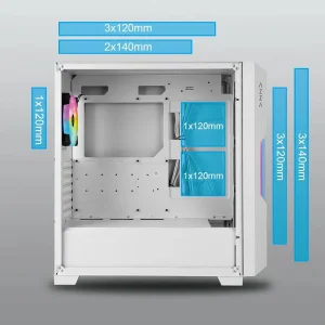 Корпус ATX W/O PSU GUARDIAN GLASS CSAZ-520WG AZZA UA