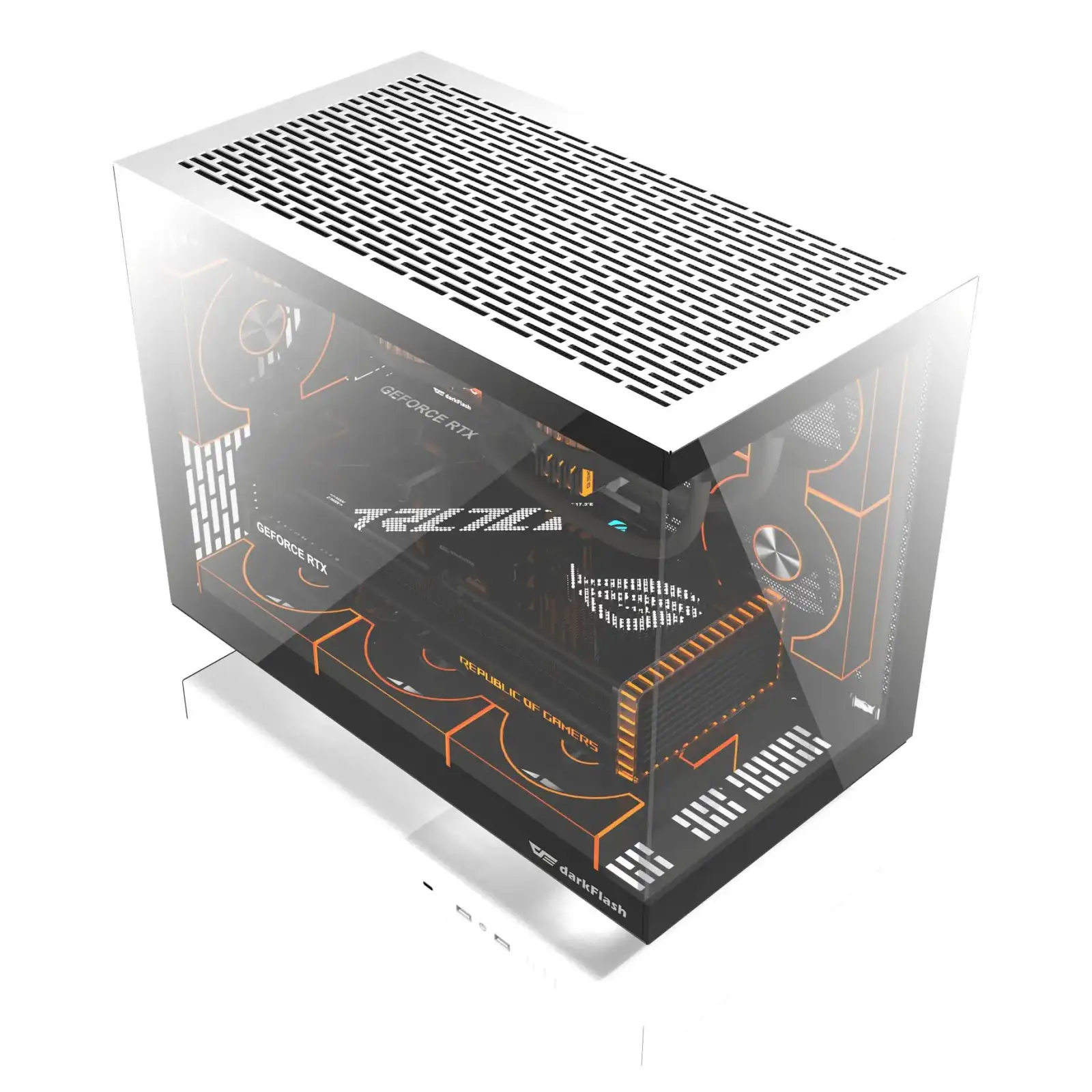 Корпус для комп'ютера DARK FLASH F1 mATX без блока живлення, білий (F1 WHITE) UA