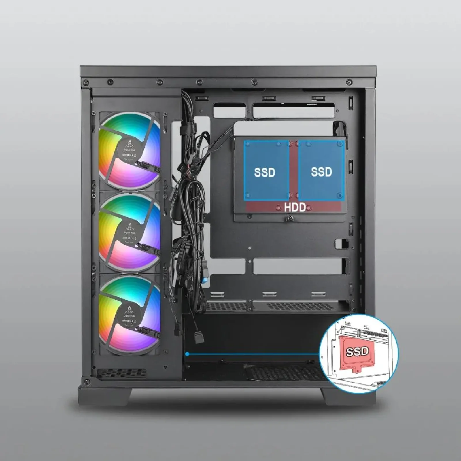 Корпус ATX W/O PSU COVE 570B CSAZ-570B AZZA UA