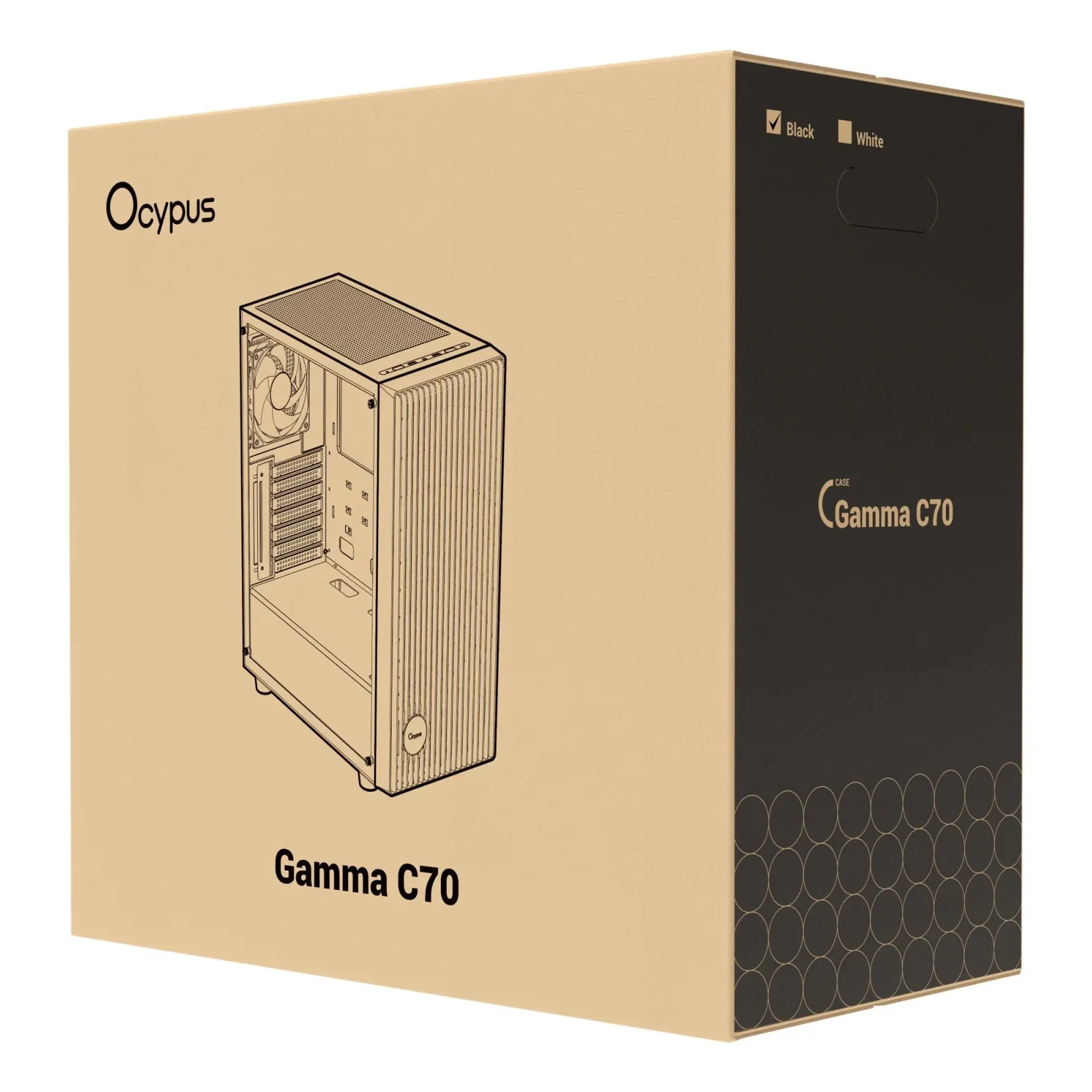 Корпус для комп'ютера ATX W/O PSU GAMMA C70 BK ARGB (GAMMA-C70-BKG400XX-GL) OCYPUS UA