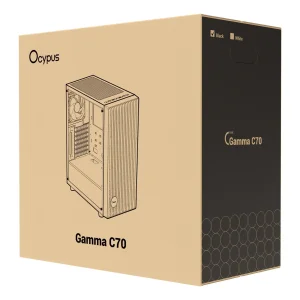 Корпус для комп'ютера ATX W/O PSU GAMMA C70 BK ARGB (GAMMA-C70-BKG400XX-GL) OCYPUS UA