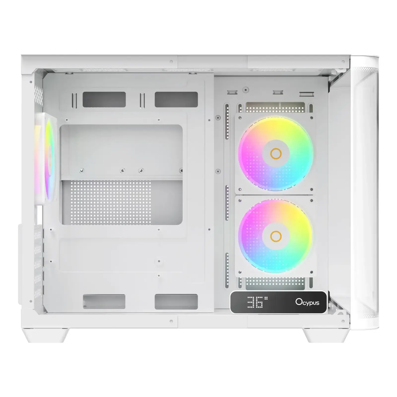 Корпус для комп'ютера IOTA C50 WH CURVE ARGB DIGITAL (IOTA-C50-WHD300CD-GL) OCYPUS UA