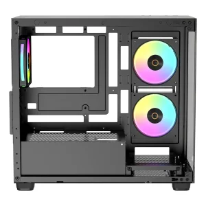 Корпус для комп'ютера MATX W/O PSU GAMMA C52 BK ARGB (GAMMA-C52-BKD300XX-GL) OCYPUS UA