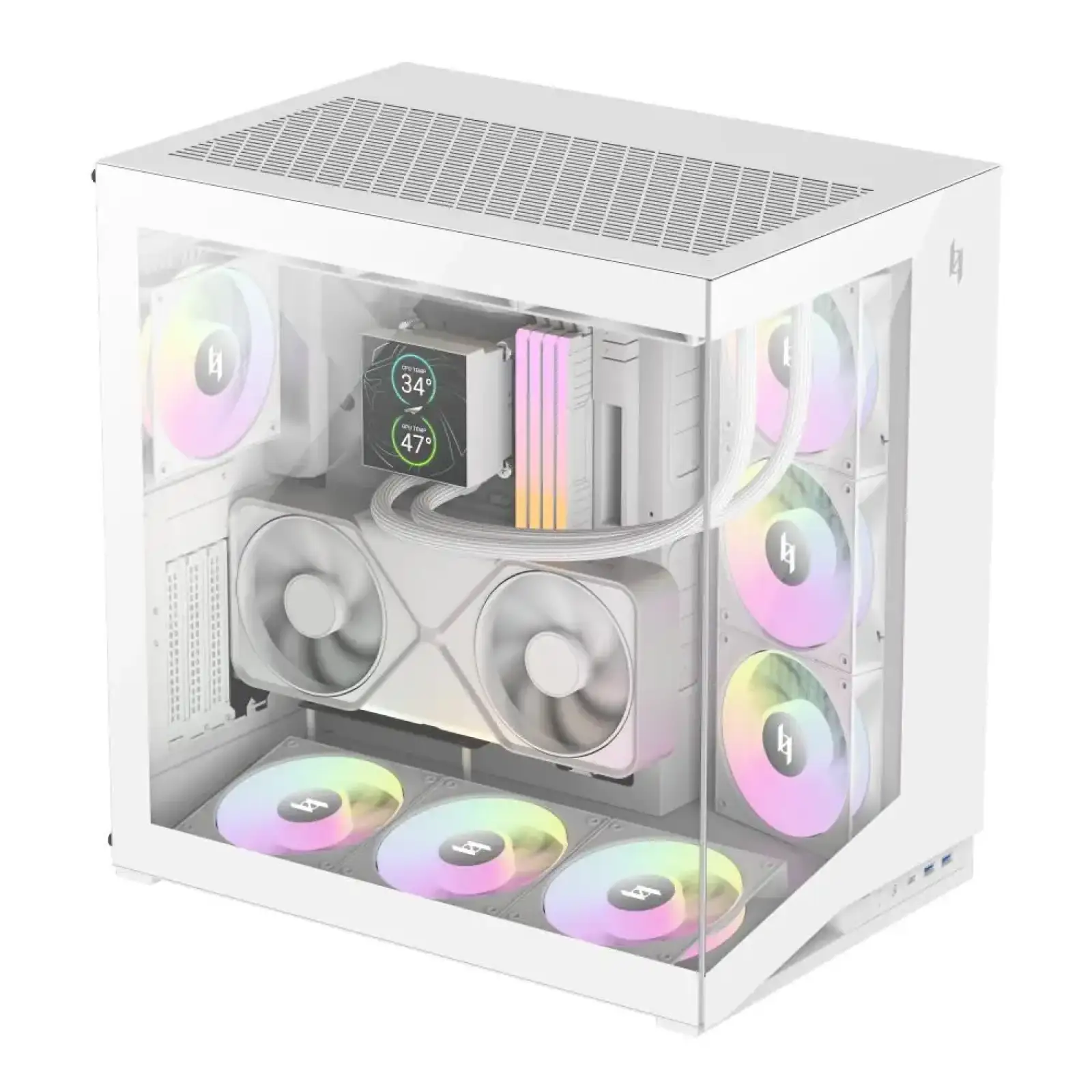Корпус для комп'ютера ATX W/O PSU NEX C56 WH GAMEMAX UA