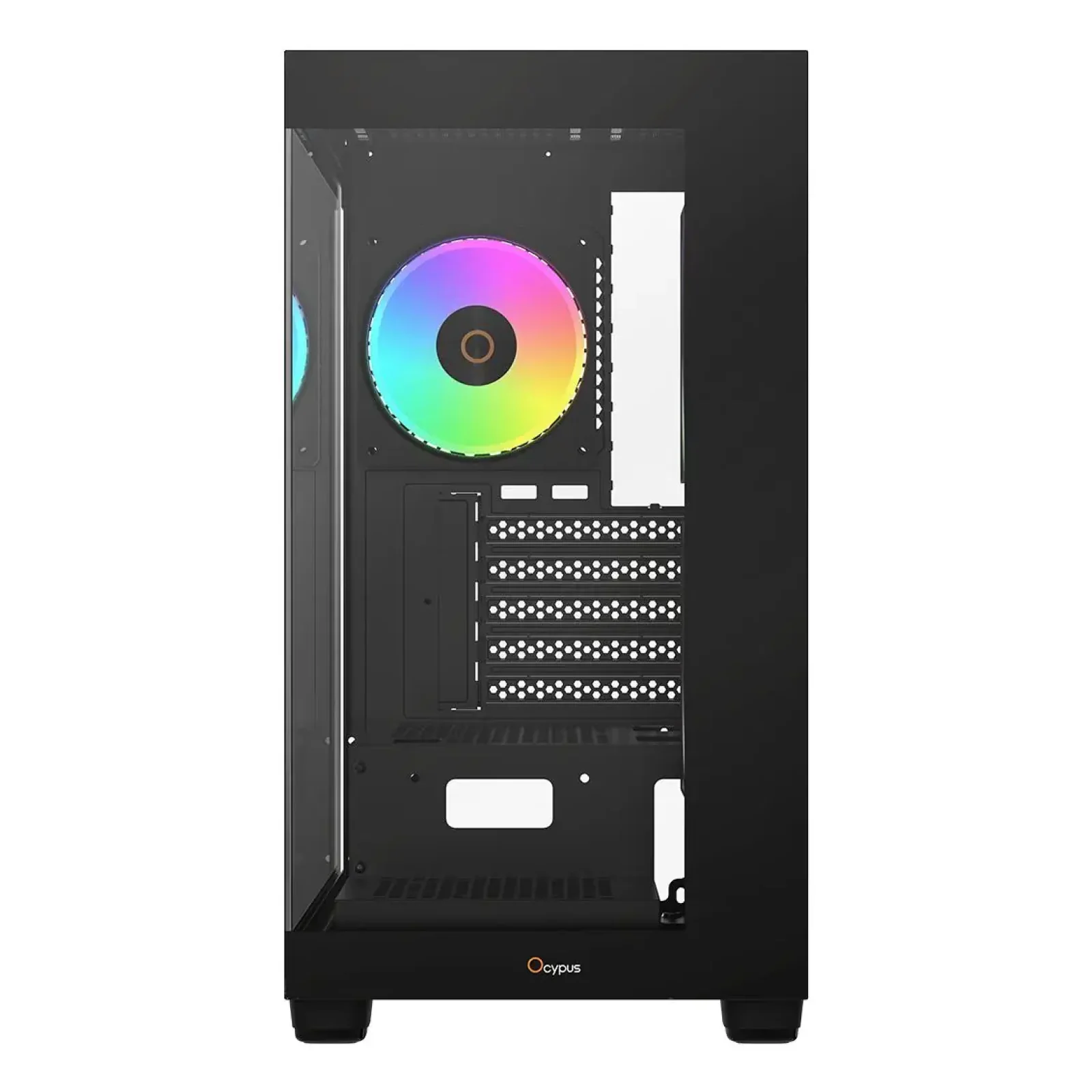 Корпус для комп'ютера MATX W/O PSU GAMMA C52 BK ARGB (GAMMA-C52-BKD300XX-GL) OCYPUS UA