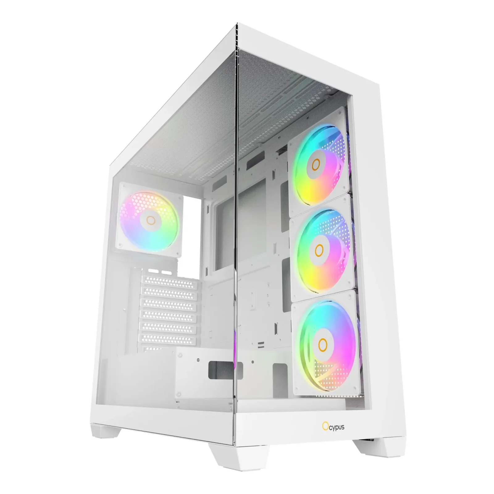 Корпус для комп'ютера ATX W/O PSU GAMMA C72 WH ARGB (GAMMA-C72-WHD400XX-GL) OCYPUS UA