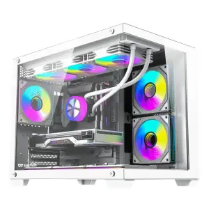 Корпус для комп'ютера DARK FLASH B275 PRO mATX без блока живлення, білий (B275 PRO WHITE) UA