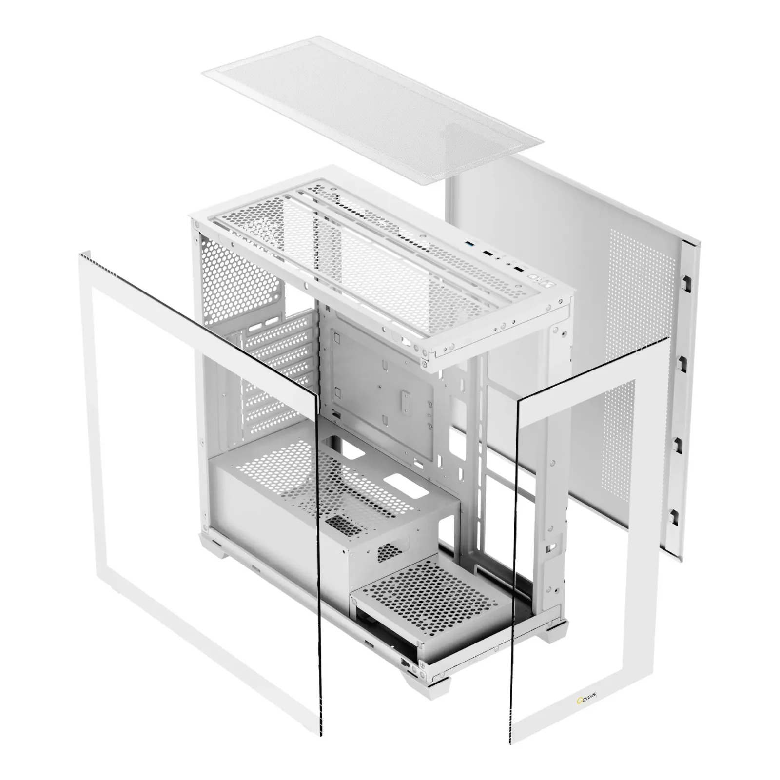 Корпус для комп'ютера ATX W/O PSU GAMMA C72 WH (GAMMA-C72-WHD000XX-GL) OCYPUS UA