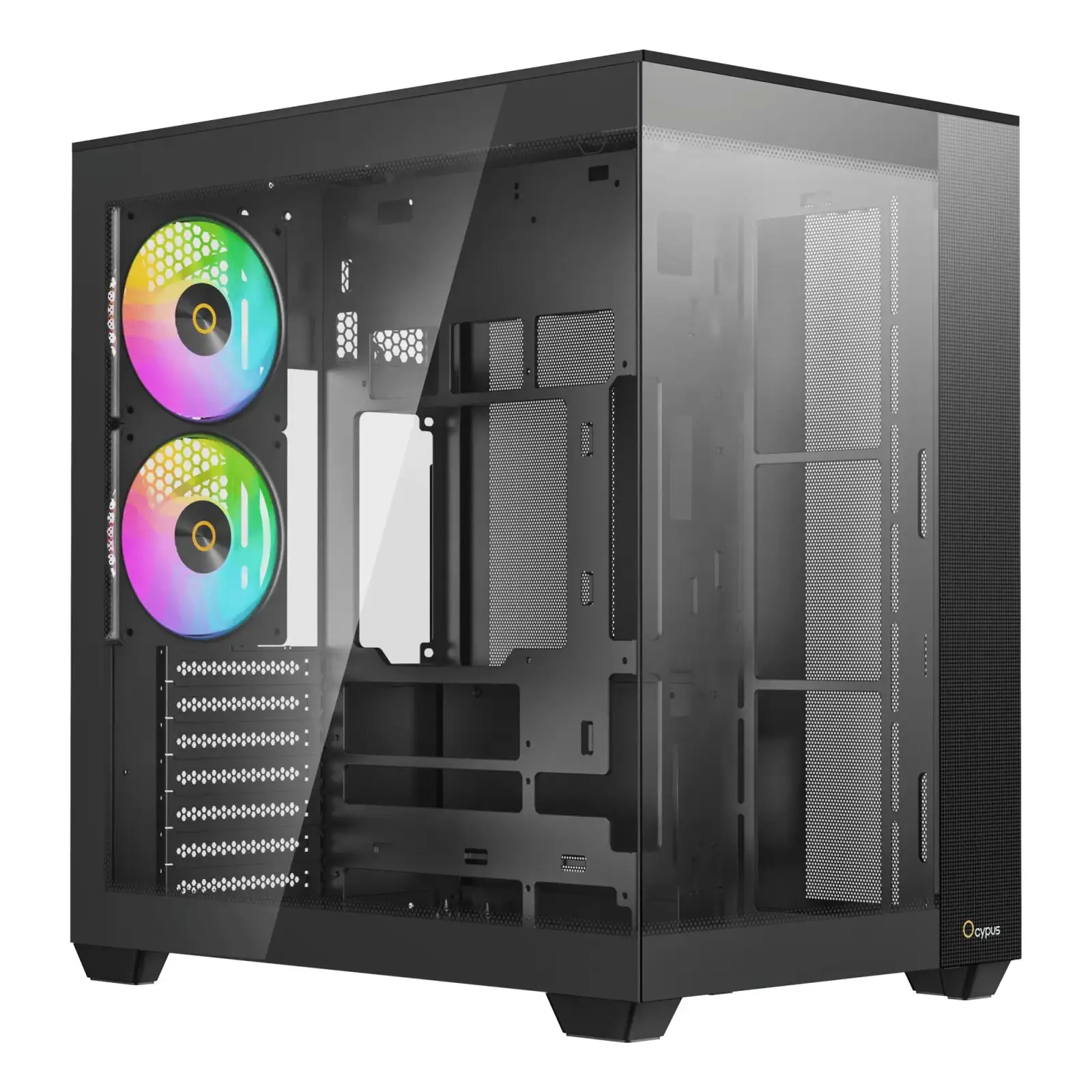 Корпус для комп'ютера ATX W/O PSU DELTA C74 ARGB чорний (DELTA-C74-BKD200XX-GL) OCYPUS UA