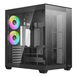 Корпус для комп'ютера ATX W/O PSU DELTA C74 ARGB чорний (DELTA-C74-BKD200XX-GL) OCYPUS UA
