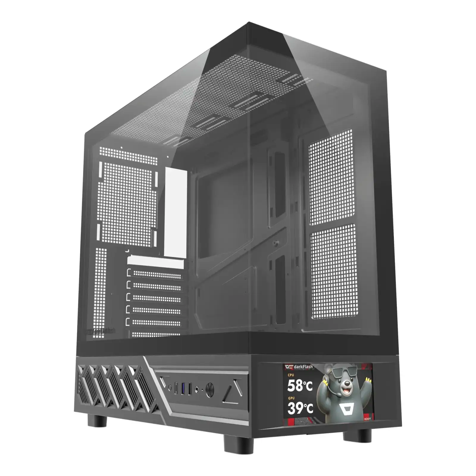 Корпус для комп'ютера DARK FLASH DS950V ATX без блока живлення, чорний (DS950V BLACK) UA