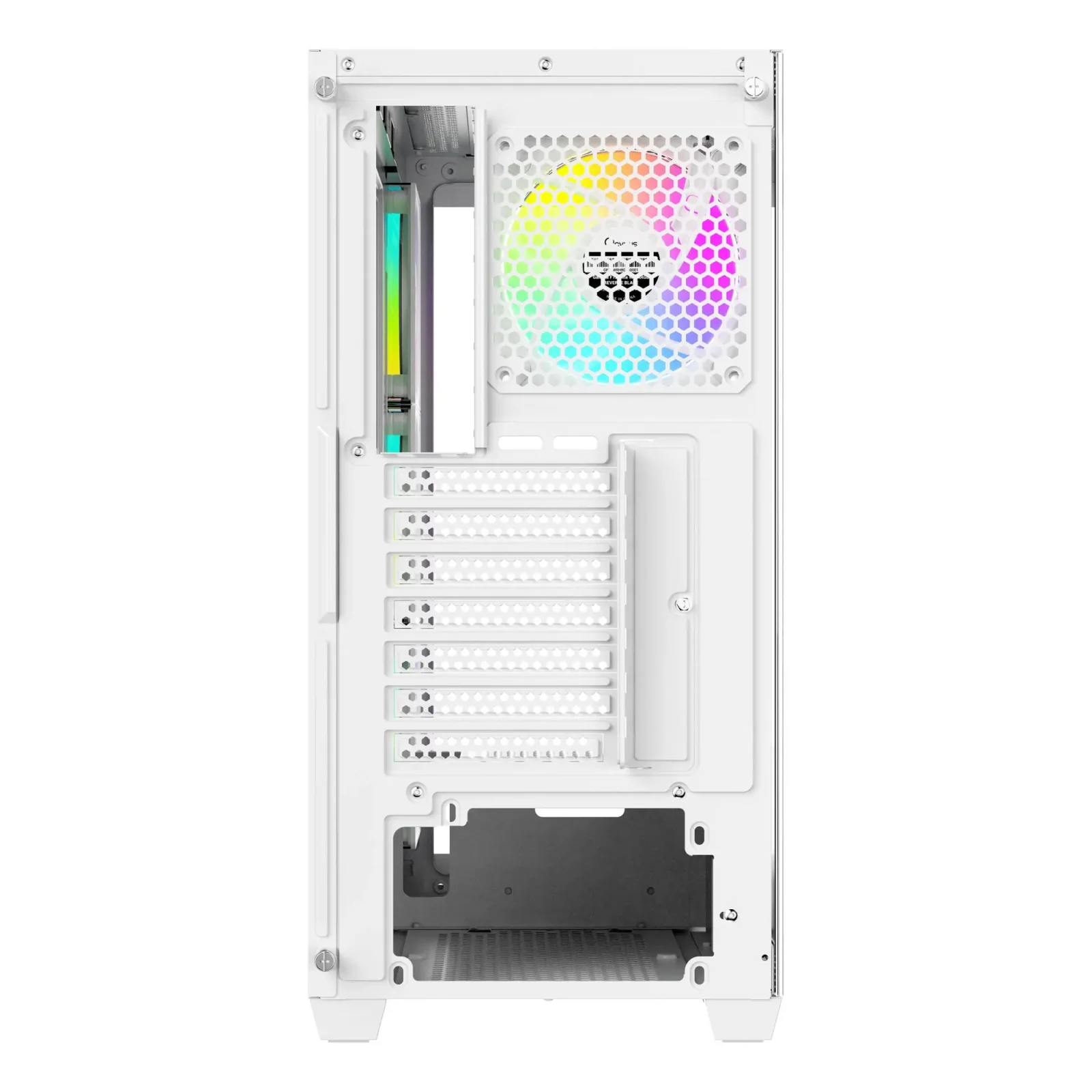 Корпус для комп'ютера ATX W/O PSU GAMMA C72 WH ARGB (GAMMA-C72-WHD400XX-GL) OCYPUS UA