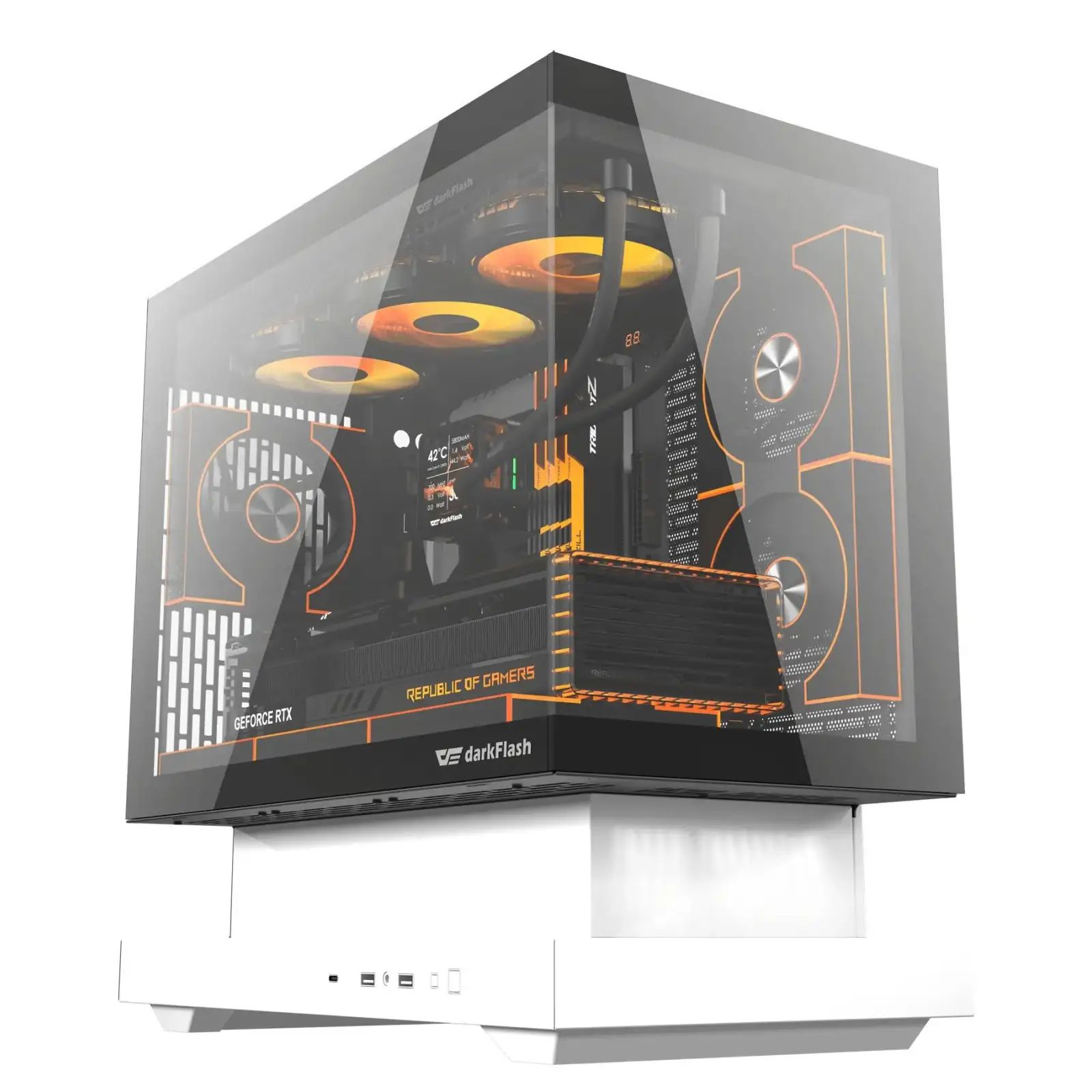Корпус для комп'ютера DARK FLASH F1 mATX без блока живлення, білий (F1 WHITE) UA
