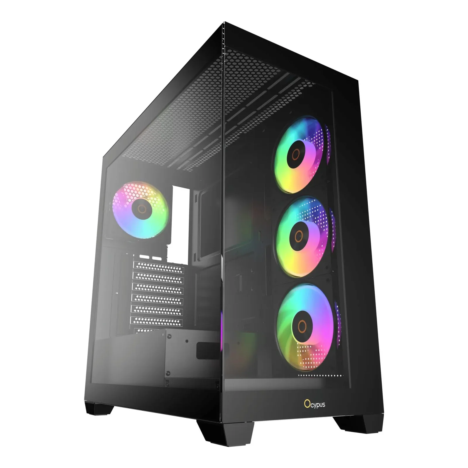 Корпус для комп'ютера ATX W/O PSU GAMMA C72 BK ARGB (GAMMA-C72-BKD400XX-GL) OCYPUS UA