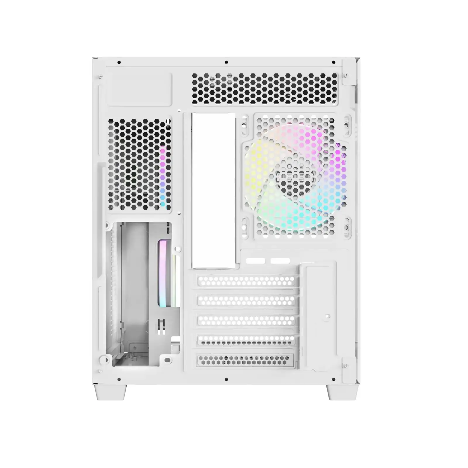 Корпус для комп'ютера MATX W/O PSU GAMMA C54 ARGB білий (GAMMA-C54-WHD300XX-GL) OCYPUS UA