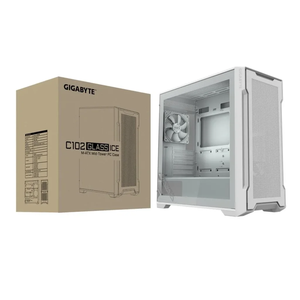 Корпус ATX W/O PSU GB-C102GI WHITE GIGABYTE UA