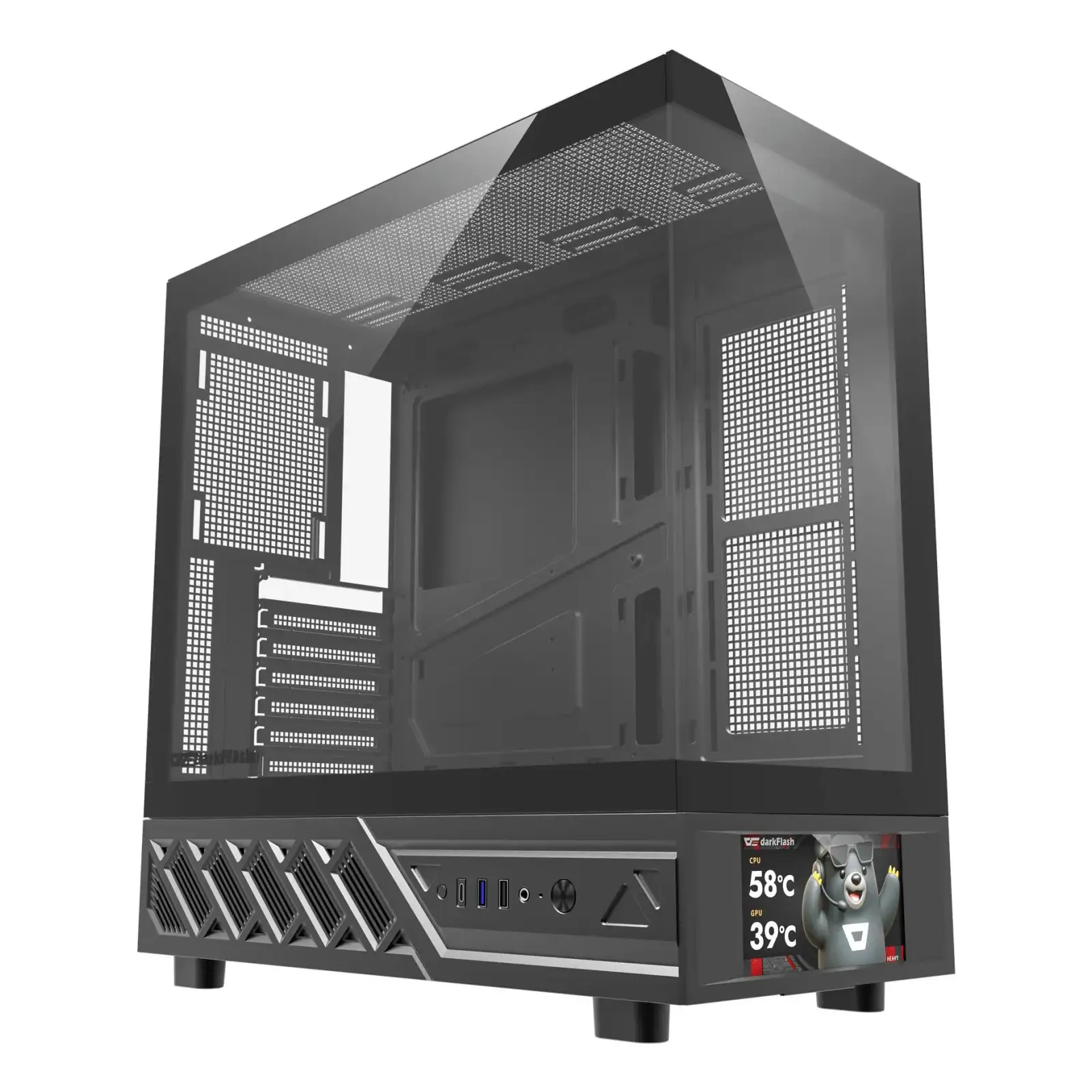 Корпус для комп'ютера DARK FLASH DS950V ATX без блока живлення, чорний (DS950V BLACK) UA