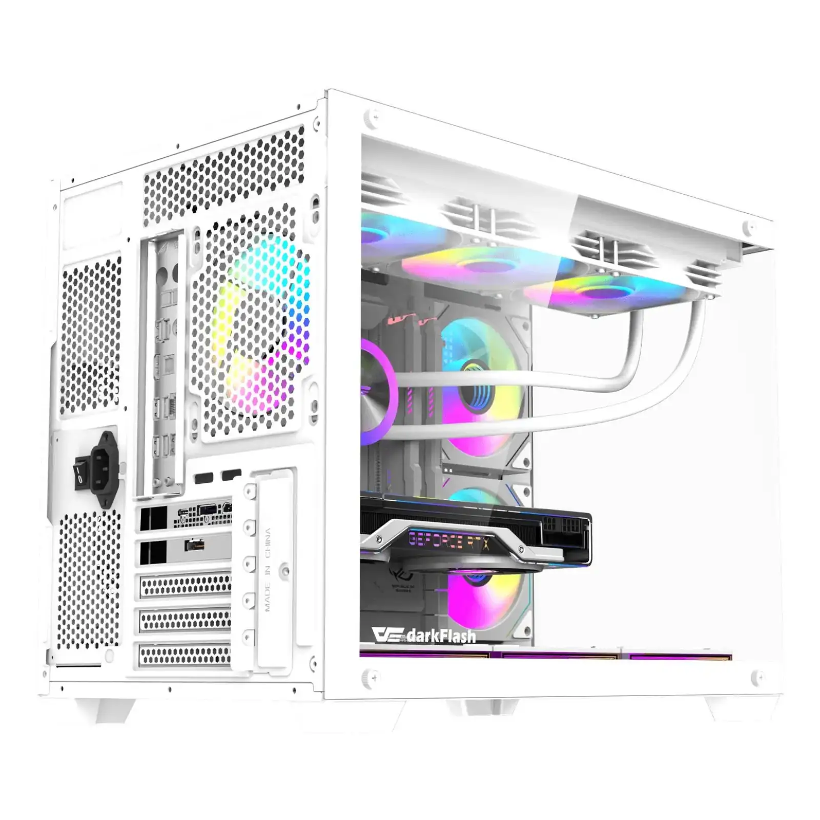 Корпус для комп'ютера DARK FLASH B275 PRO mATX без блока живлення, білий (B275 PRO WHITE) UA
