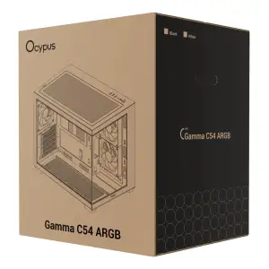 Корпус для комп'ютера MATX W/O PSU GAMMA C54 ARGB білий (GAMMA-C54-WHD300XX-GL) OCYPUS UA