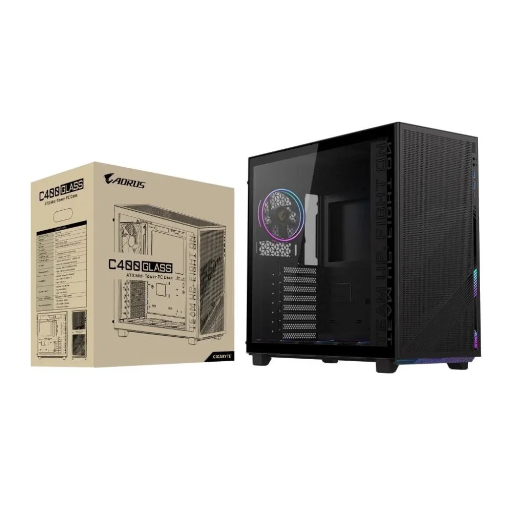 Корпус ATX W/O PSU GB-AC400G BLACK GIGABYTE UA