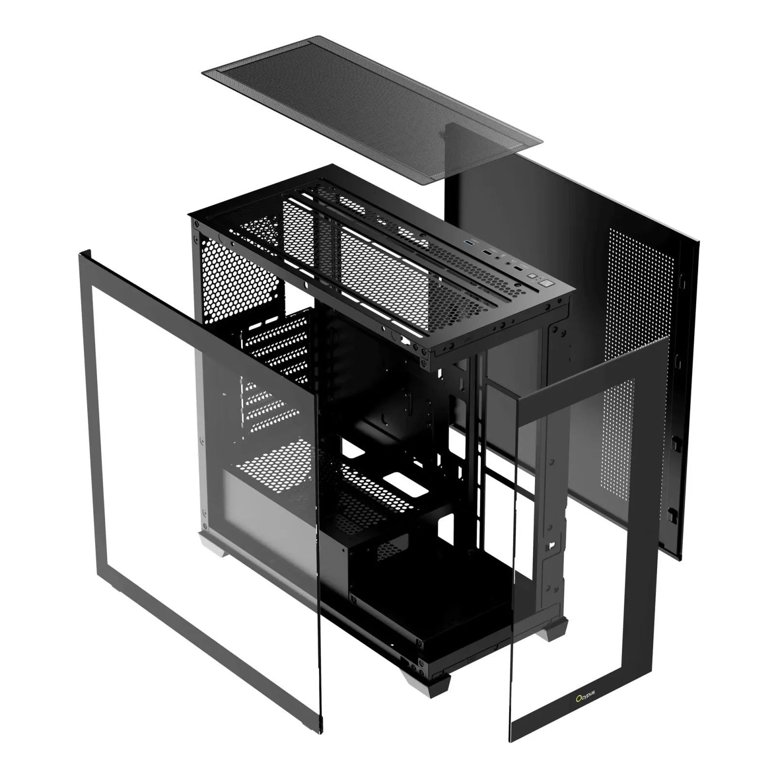 Корпус для комп'ютера ATX W/O PSU GAMMA C72 BK (GAMMA-C72-BKD000XX-GL) OCYPUS UA