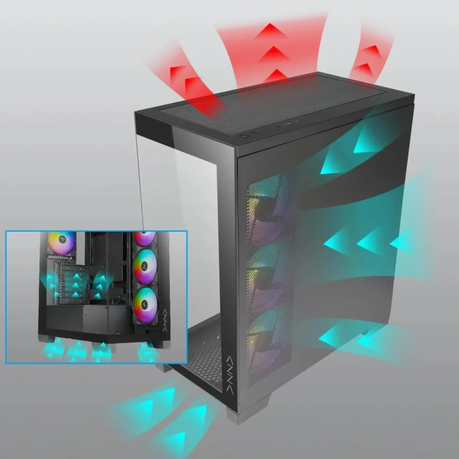 Корпус ATX W/O PSU COVE 570B CSAZ-570B AZZA UA