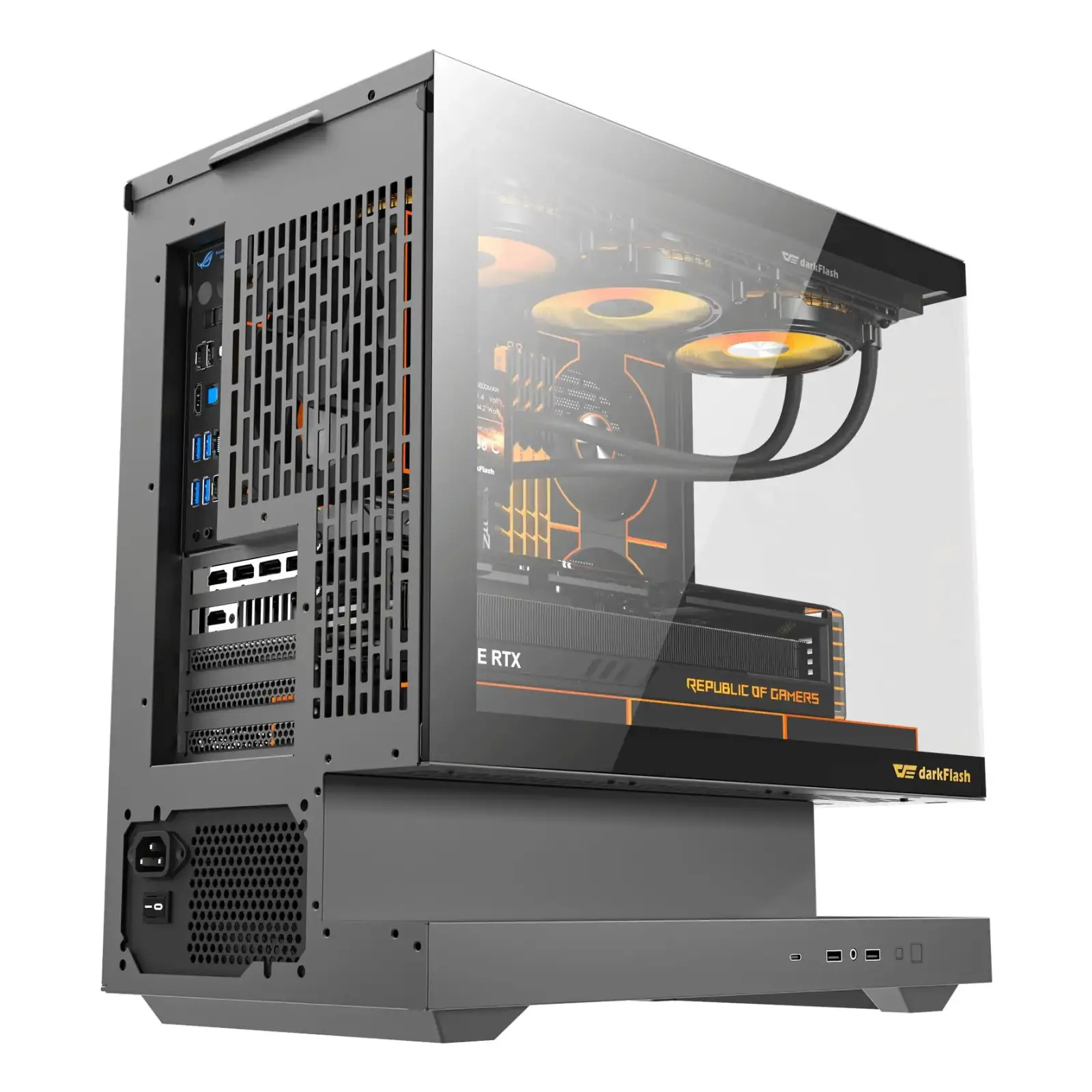 Корпус для комп'ютера MATX W/O PSU F1 BLACK DARK FLASH UA