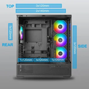 Корпус ATX W/O PSU TIARA 501B CSAZ-501B AZZA UA