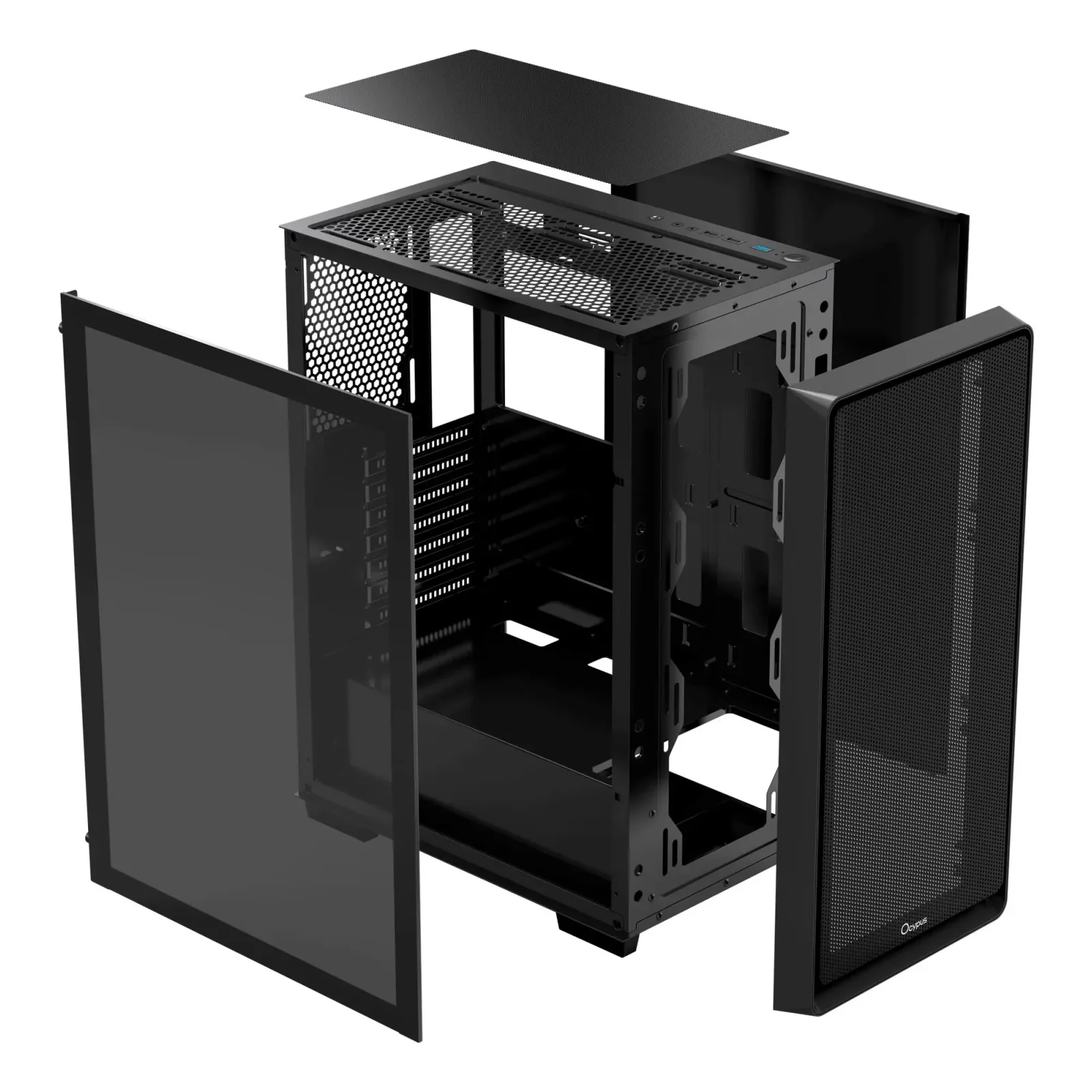 Корпус для комп'ютера ATX W/O PSU GAMMA C60 BK (GAMMA-C60-BKG000XX-GL) OCYPUS UA