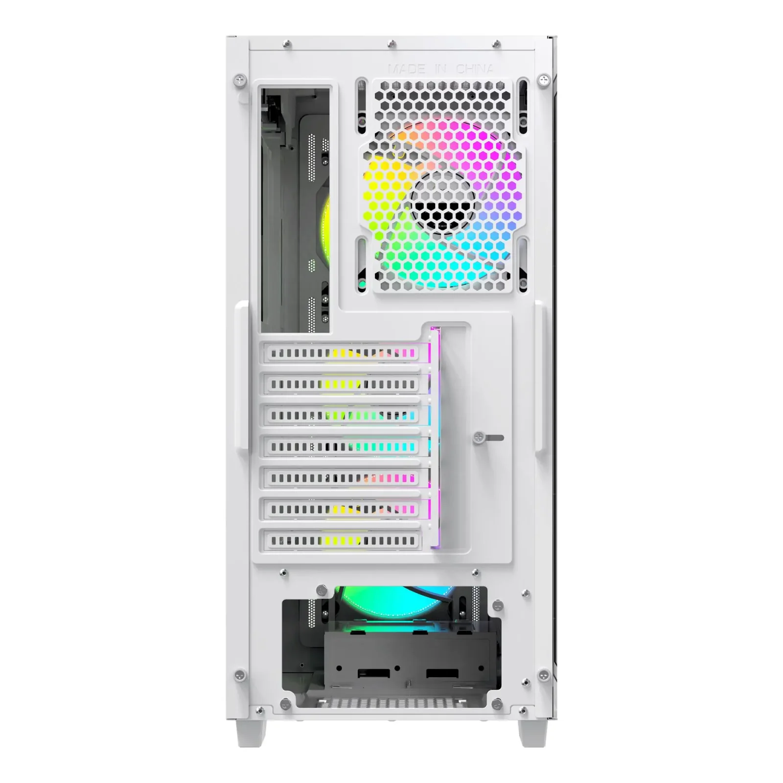 Корпус для комп'ютера ATX W/O PSU GAMMA C60 WH ARGB (GAMMA-C60-WHG400XX-GL) OCYPUS UA