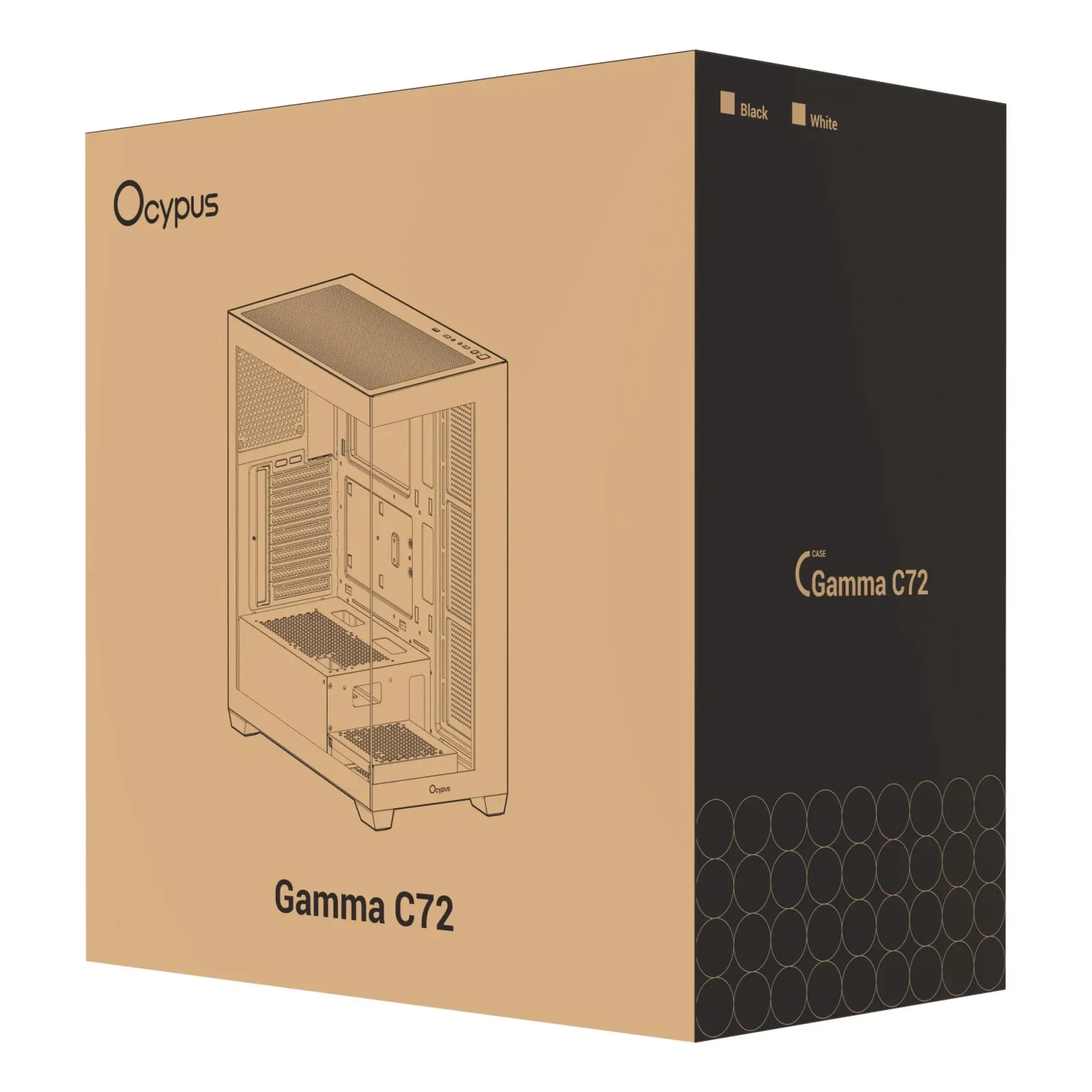 Корпус для комп'ютера ATX W/O PSU GAMMA C72 BK (GAMMA-C72-BKD000XX-GL) OCYPUS UA
