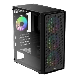 Корпус для комп'ютера MATX W/O PSU GAMMA C50 BK ARGB (GAMMA-C50-BKG400XX-GL) OCYPUS UA