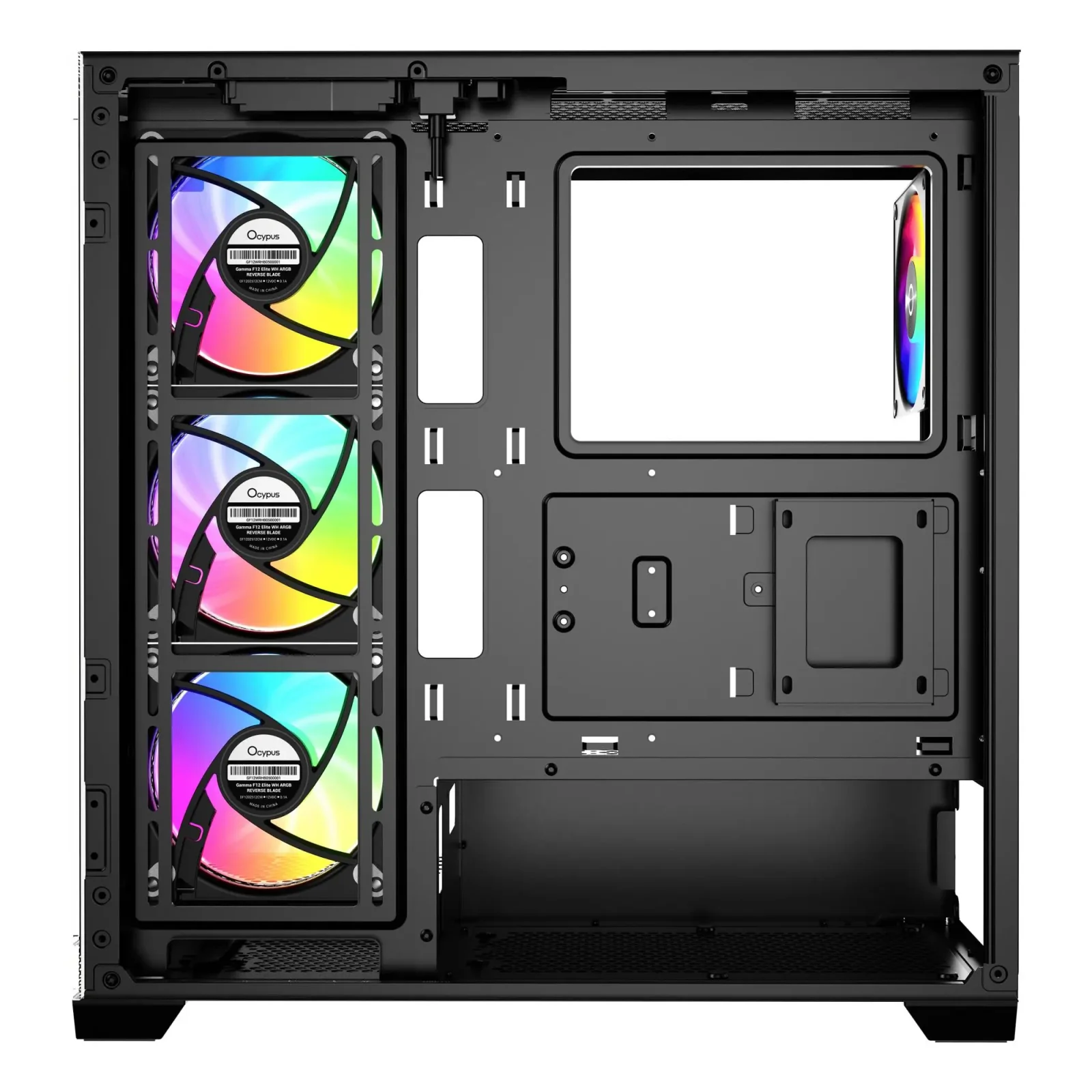 Корпус для комп'ютера ATX W/O PSU GAMMA C72 BK ARGB (GAMMA-C72-BKD400XX-GL) OCYPUS UA