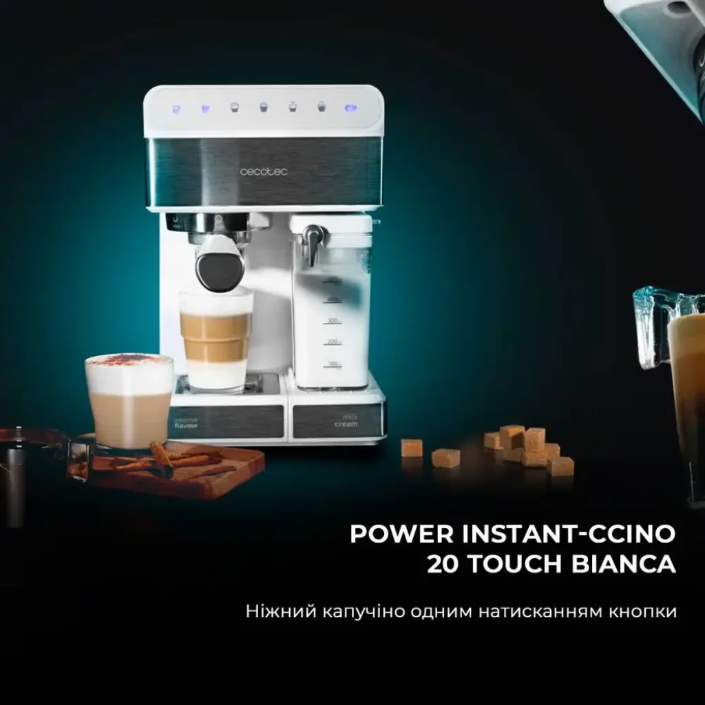Кавоварка CECOTEC Power Instant-ccino 20 Touch Bianca (CCTC-01557) UA