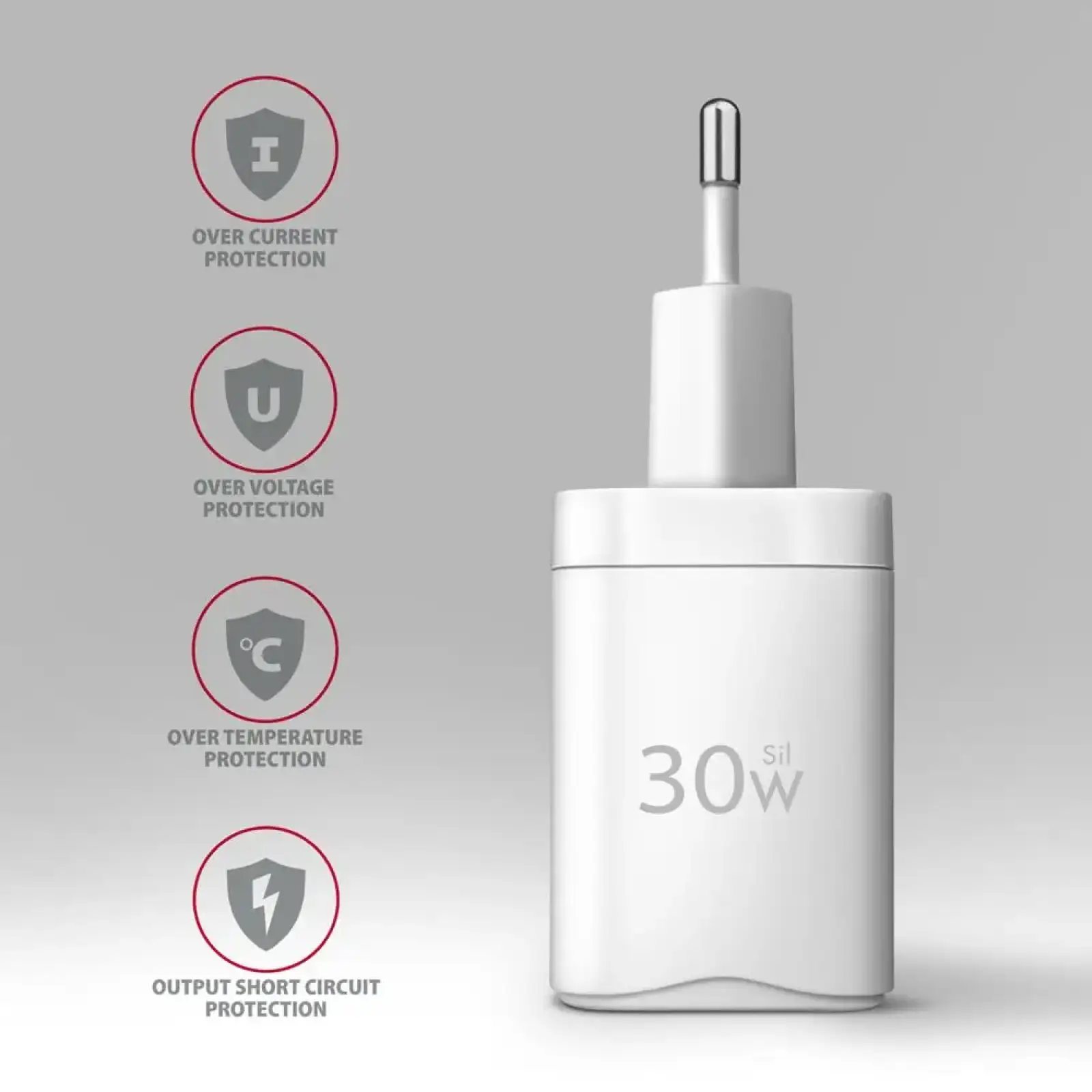 МЗП AXAGON ACU-PQ30W, QC3.0,4.0/AFC/FCP/PPS/Apple + PD type-C, 30W, Білий UA