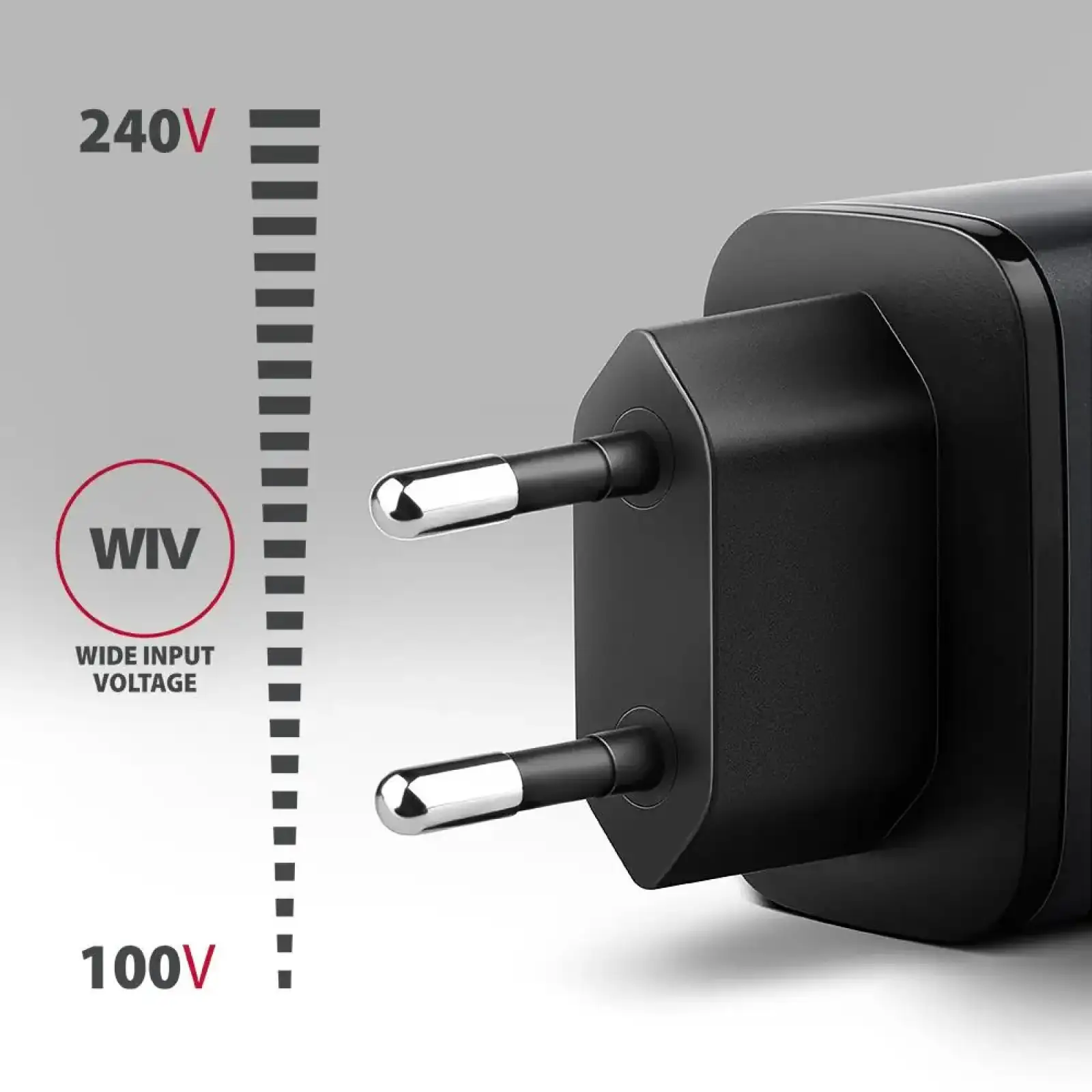 МЗП з дисплеєм AXAGON ACU-PQ67D, 2x port (USB + USB-C), PD3.0/QC4+/PPS/Apple, 67W, сірий UA