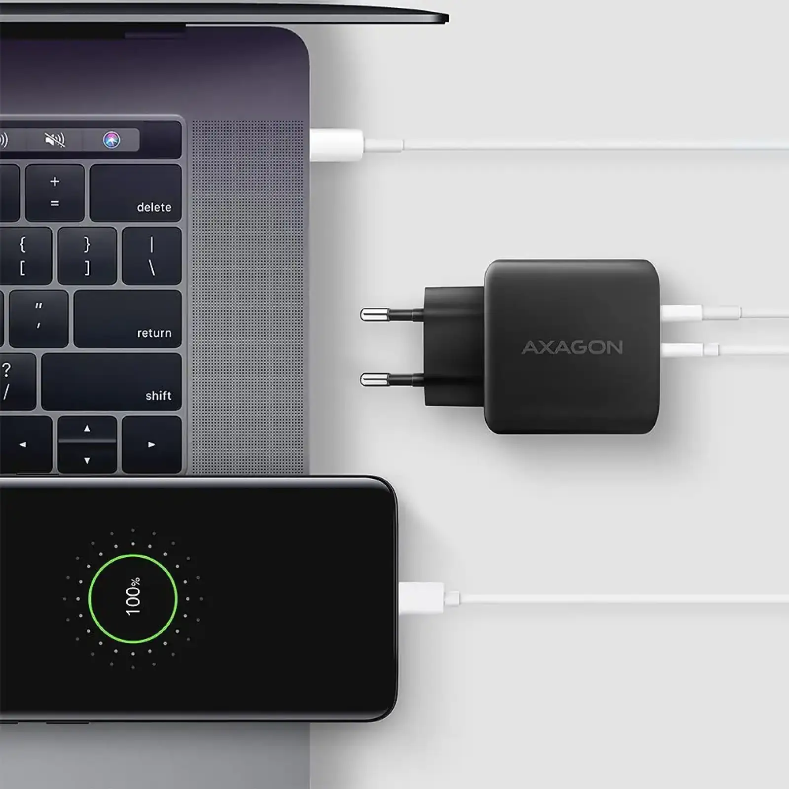 СЗУ AXAGON ACU-PQ45, QC3.0,4.0/AFC/FCP/PPS/Apple + PD type-C, 45W, Чорний UA