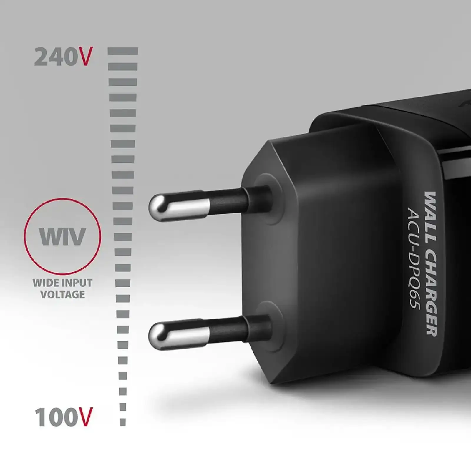 МЗП AXAGON ACU-DPQ65, 3x port (USB + dual USB-C), PD3.0/QC4+/PPS/Apple, 65W, Чорний UA