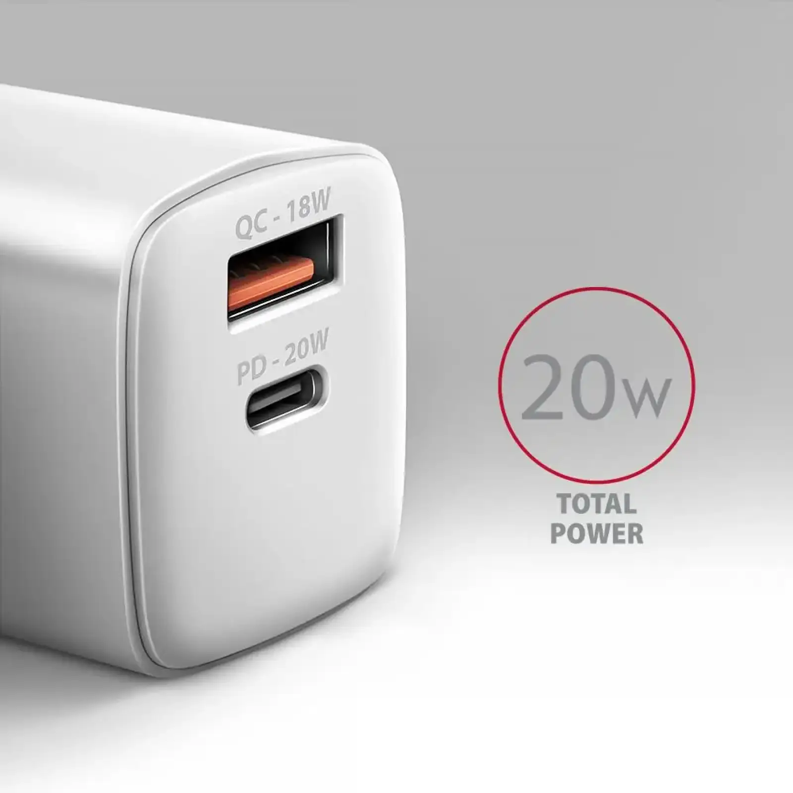 МЗП AXAGON ACU-PQ20W, QC3.0/AFC/FCP + PD type-C, 20W, Білий UA