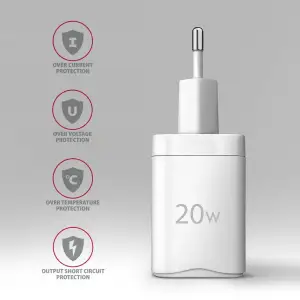 МЗП AXAGON ACU-PQ20W, QC3.0/AFC/FCP + PD type-C, 20W, Білий UA