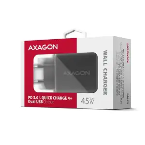 СЗУ AXAGON ACU-PQ45, QC3.0,4.0/AFC/FCP/PPS/Apple + PD type-C, 45W, Чорний UA