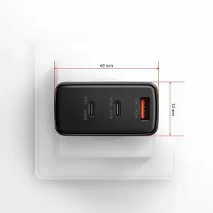 СЗУ AXAGON ACU-DPQ100, 3x port (USB + dual USB-C), PD3.0/QC4+/PPS/Apple, 100W, Чорний UA