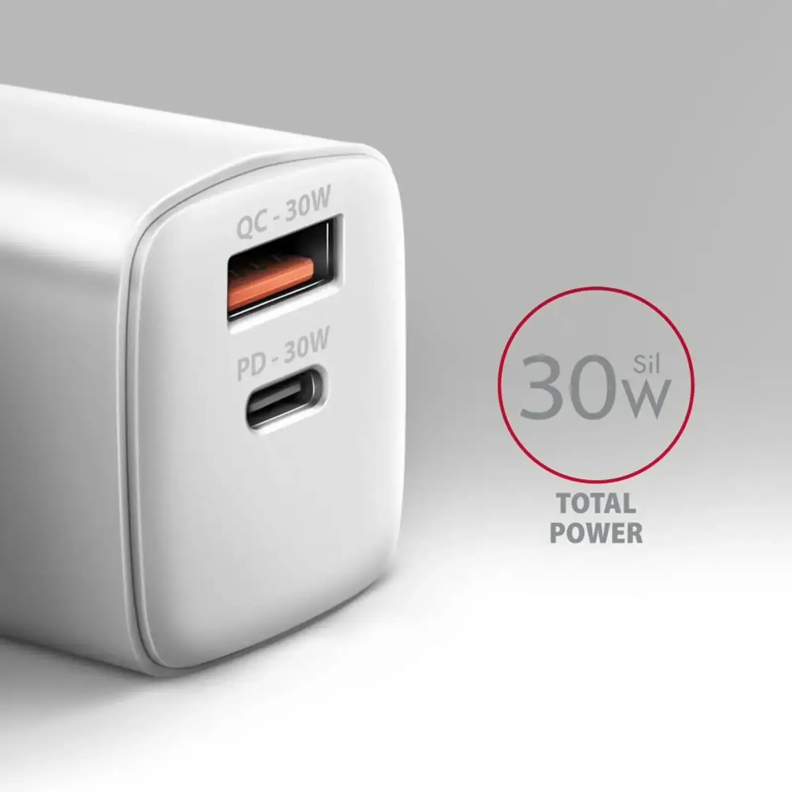 МЗП AXAGON ACU-PQ30W, QC3.0,4.0/AFC/FCP/PPS/Apple + PD type-C, 30W, Білий UA