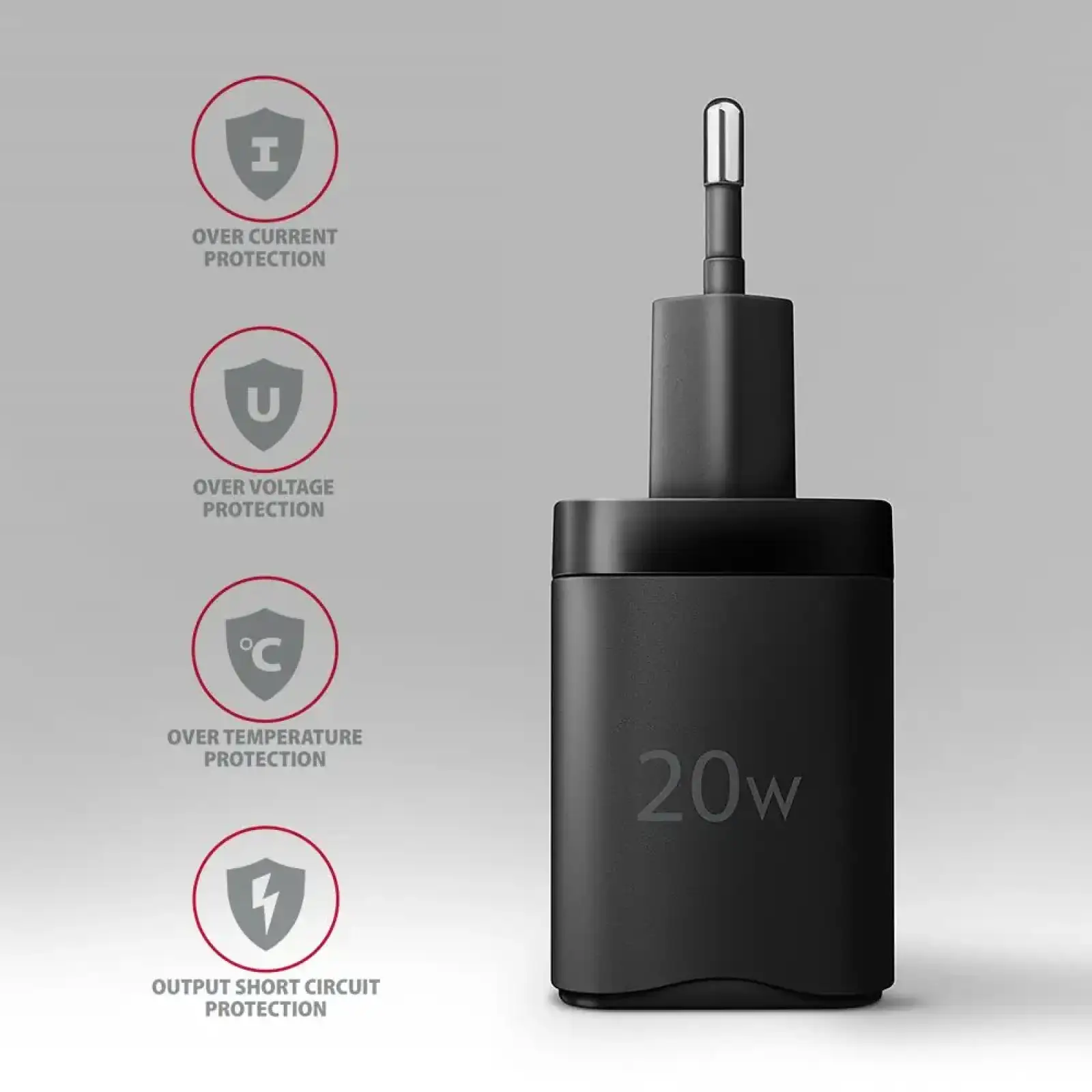 МЗП AXAGON ACU-PQ20, QC3.0/AFC/FCP + PD type-C, 20W, Чорний UA
